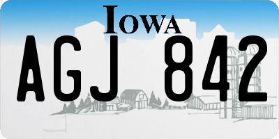 IA license plate AGJ842
