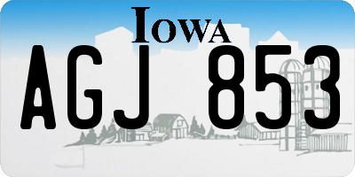 IA license plate AGJ853