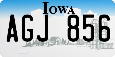 IA license plate AGJ856