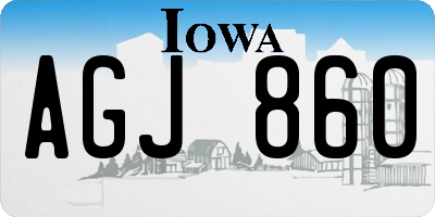 IA license plate AGJ860