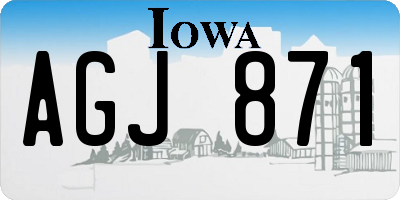 IA license plate AGJ871