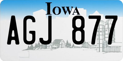 IA license plate AGJ877
