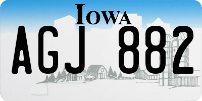 IA license plate AGJ882