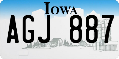 IA license plate AGJ887