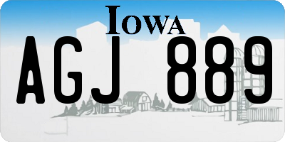 IA license plate AGJ889