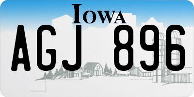 IA license plate AGJ896