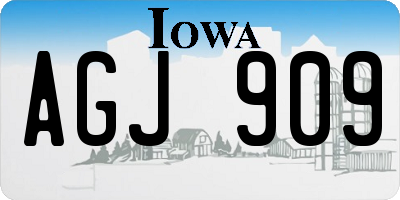IA license plate AGJ909