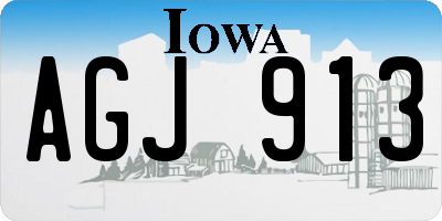 IA license plate AGJ913