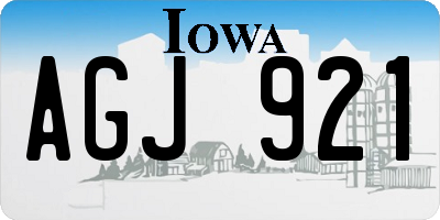 IA license plate AGJ921