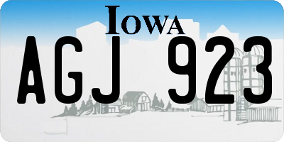 IA license plate AGJ923