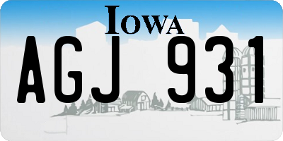 IA license plate AGJ931