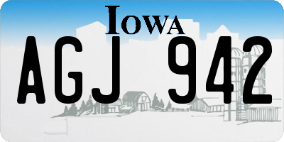 IA license plate AGJ942