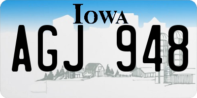 IA license plate AGJ948