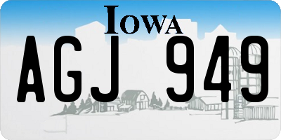 IA license plate AGJ949