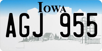 IA license plate AGJ955