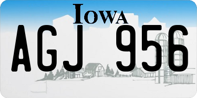 IA license plate AGJ956