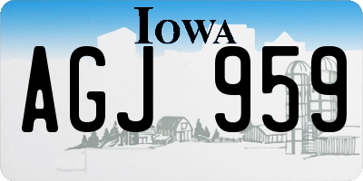 IA license plate AGJ959