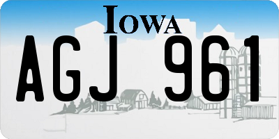 IA license plate AGJ961