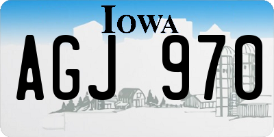 IA license plate AGJ970