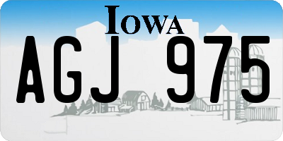 IA license plate AGJ975