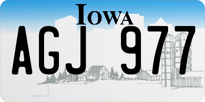 IA license plate AGJ977
