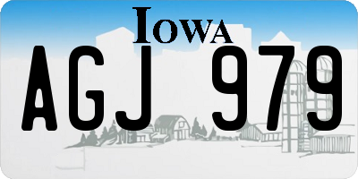 IA license plate AGJ979