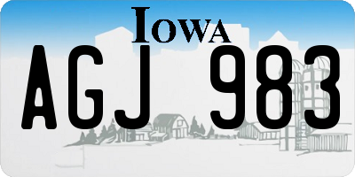 IA license plate AGJ983