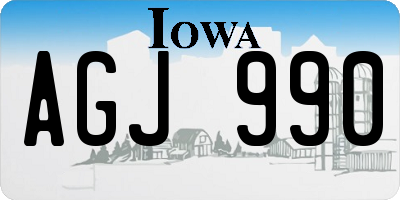 IA license plate AGJ990