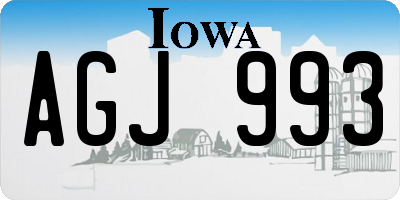 IA license plate AGJ993