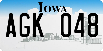 IA license plate AGK048