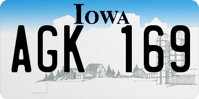 IA license plate AGK169