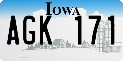 IA license plate AGK171