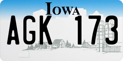 IA license plate AGK173