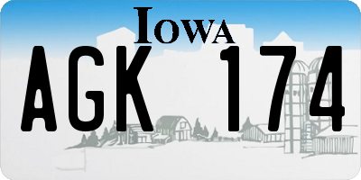 IA license plate AGK174