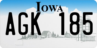 IA license plate AGK185