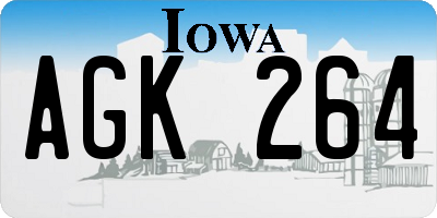 IA license plate AGK264