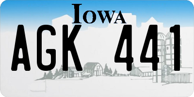 IA license plate AGK441
