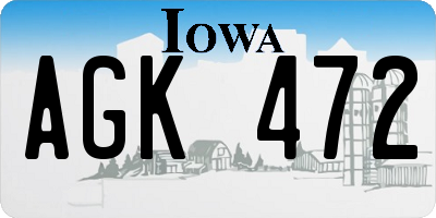 IA license plate AGK472