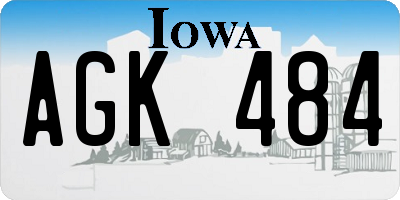 IA license plate AGK484
