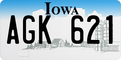 IA license plate AGK621