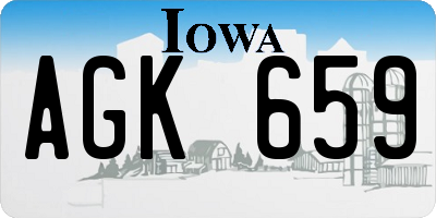 IA license plate AGK659