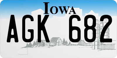 IA license plate AGK682