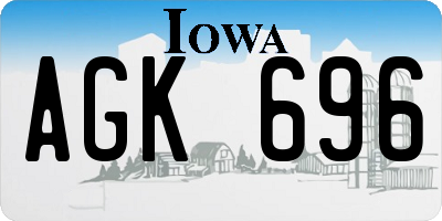 IA license plate AGK696