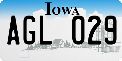 IA license plate AGL029