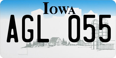 IA license plate AGL055