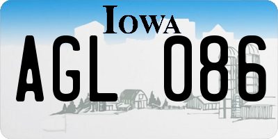 IA license plate AGL086
