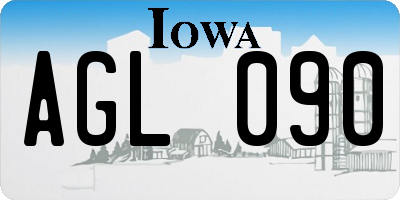 IA license plate AGL090
