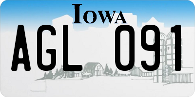 IA license plate AGL091