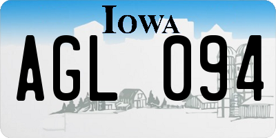IA license plate AGL094