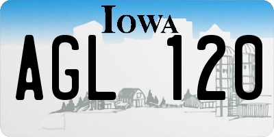 IA license plate AGL120